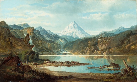 Mountain Landscape with Indians von John Mix Stanley