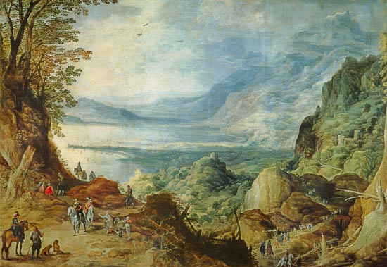 Landscape with Sea and Mountains von Joos de Momper