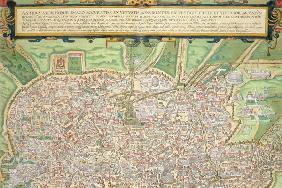 Map of Rome, from 'Civitates Orbis Terrarum' by Georg Braun (1541-1622) and Frans Hogenberg (1535-90
