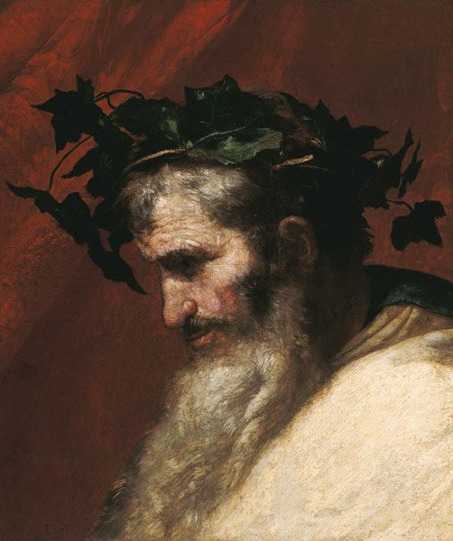 Head of an Old Man, fragment from the Triumph of Bacchus von José (auch Jusepe) de Ribera