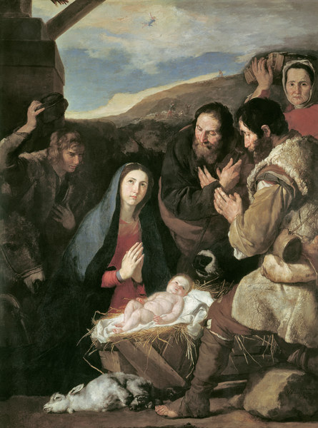 J.de Ribera / Adoration of the sheperds von José (auch Jusepe) de Ribera