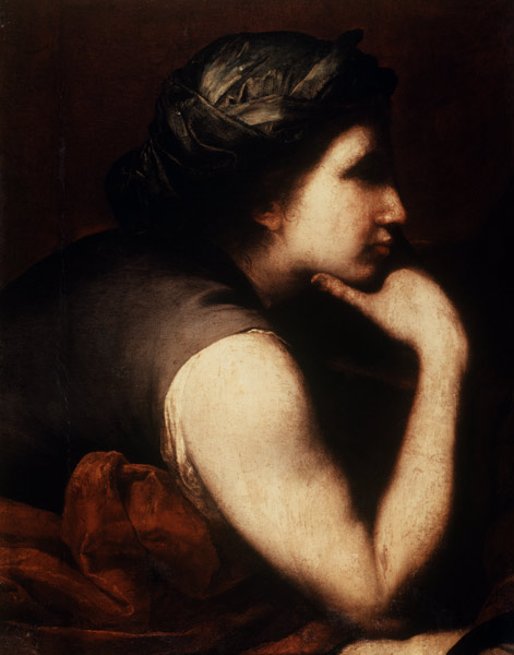 Triumph Bacchus, Woman s Head von José (auch Jusepe) de Ribera
