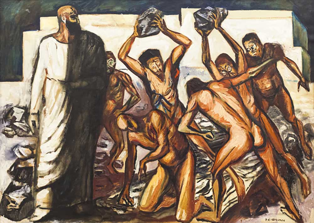 Das Martyrium des Heiligen Stephanus, 1944 von José Clemente Orozco