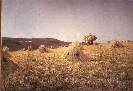 Harvesting near Amberley, Sussex von Jose Weiss