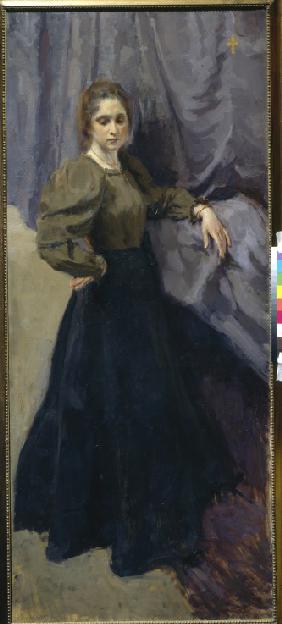Porträt von Malerin Jelisaweta Martynowa (1868-1905) 1896