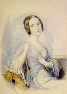 Bildnis der Sängerin Henriette Gertrude Sontag (1806-1854). von Josef Ender