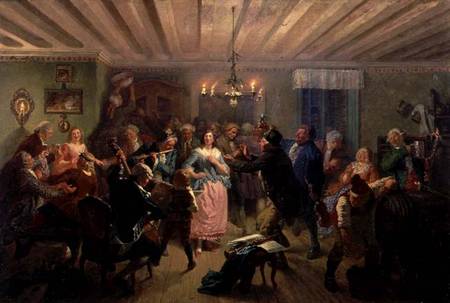 The Concert at Tre Byttor, Scene from 'Fredman's Epistle' Number 51 von Josef Wilhelm Wallander