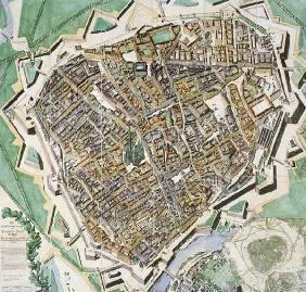 Wien, Stadtplan 1785 von Huber