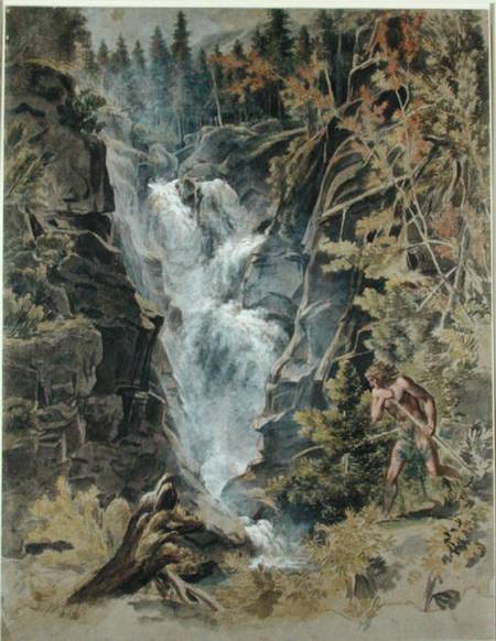 The Reichensbach Falls in Meiringen von Joseph Anton Koch