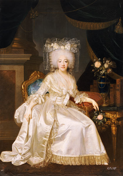 Portrait Of Louise Marie Josephine De Savoie, Comtesse De Provence, 1753 To 1810, Seated Full Length von Joseph Boze