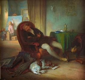 Der schlafende Maler 1844