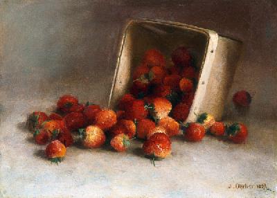 Ein Korb mit Erdbeeren 1897