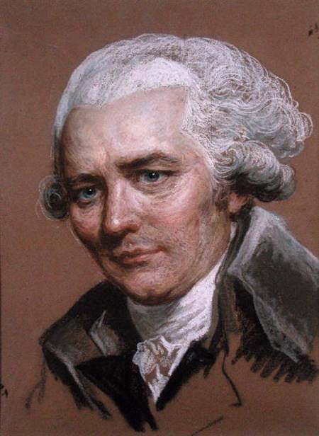 Portrait of Pierre Choderlos De Laclos (1741-1803), officer and French writer stel and w/c on von Joseph Ducreux