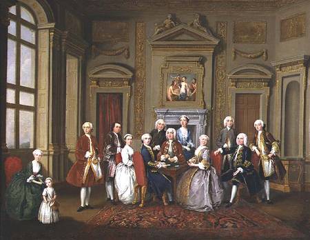 A Family in a Palladian Interior ("The Tylney Group") von Joseph F. Nollekens