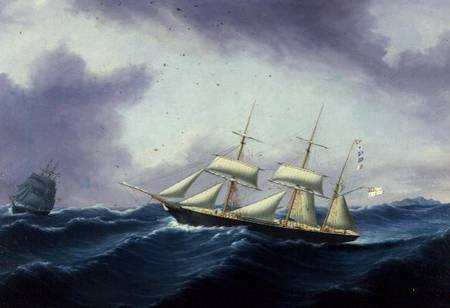 The `Louisa Bragington' on her Maiden Voyage from Liverpool to South America von Joseph Heard