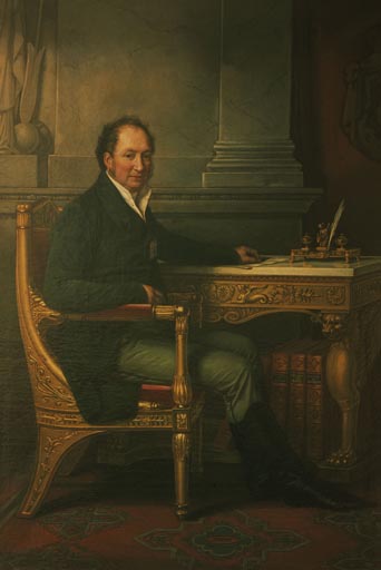 Max I. Joseph, Koenig von Bayern, am Schreibtisch von Joseph Karl Stieler