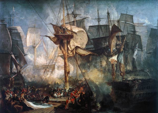 Die Schlacht bei Trafalgar von William Turner
