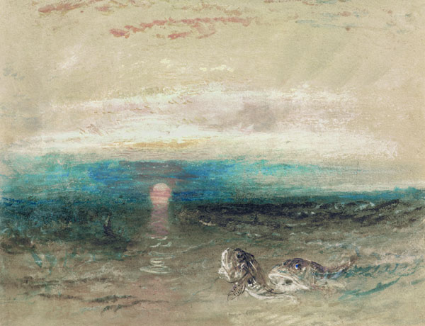 Sonnenuntergang über dem Meer von William Turner