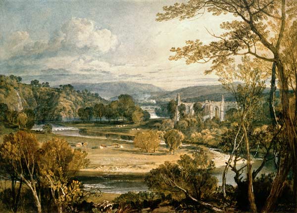 Blick zur Bolton Abbey, Wharfedale von William Turner
