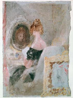 Turner / Women at Mirror / Gouache 1830