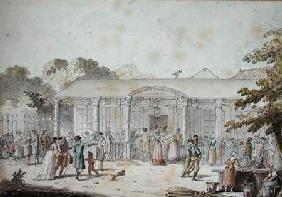 The Cafe Goddet, Boulevard du Temple, at the Time of the Consulat 1799-1804