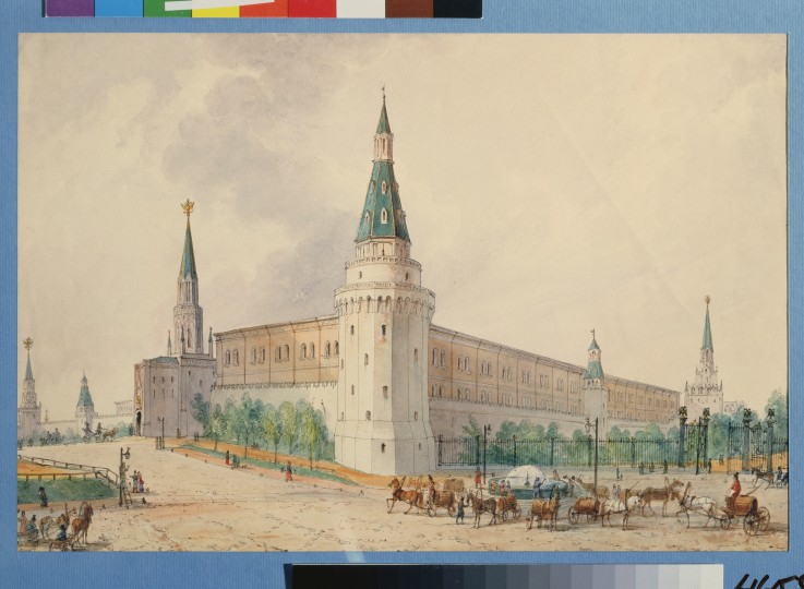 Der Auferstehungsplatz und der Alexandergarten in Moskau von Joseph Vivien