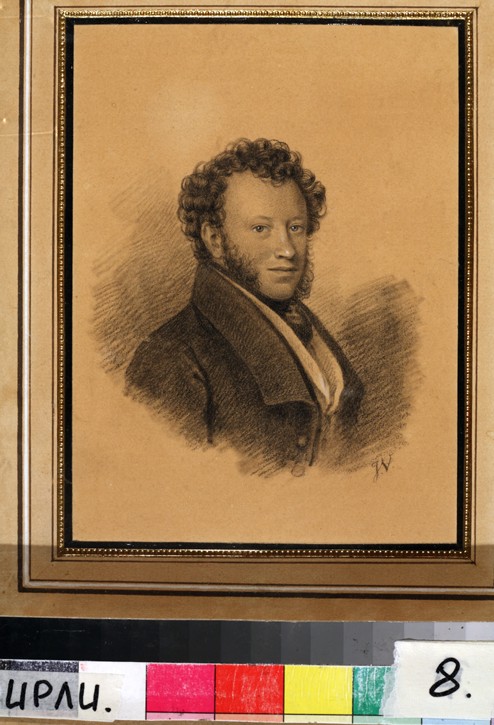 Porträt des Dichters Alexander S. Puschkin (1799-1837) von Joseph Vivien