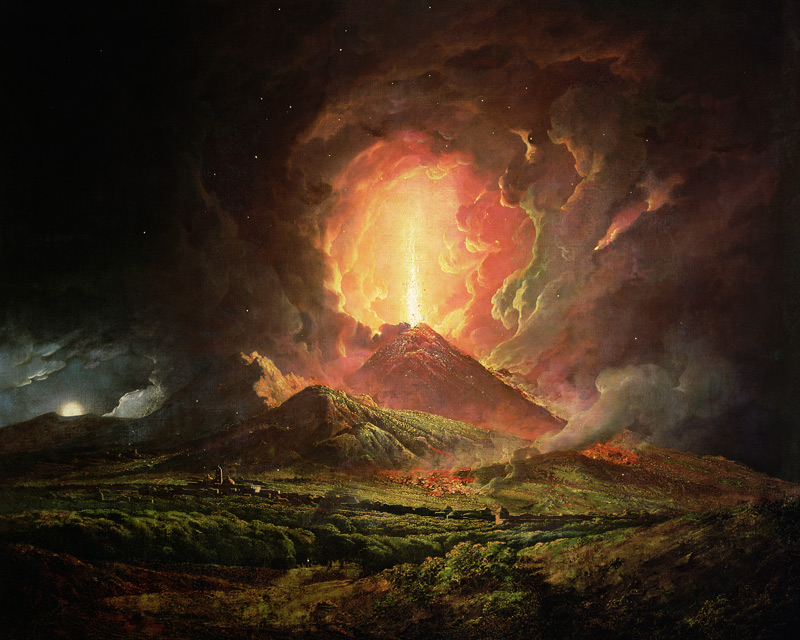 An Eruption of Vesuvius, seen from Portici von Joseph Wright of Derby