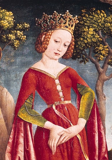 St. George and the Dragon, detail of the Princess, c.1445-50 von Jost Haller