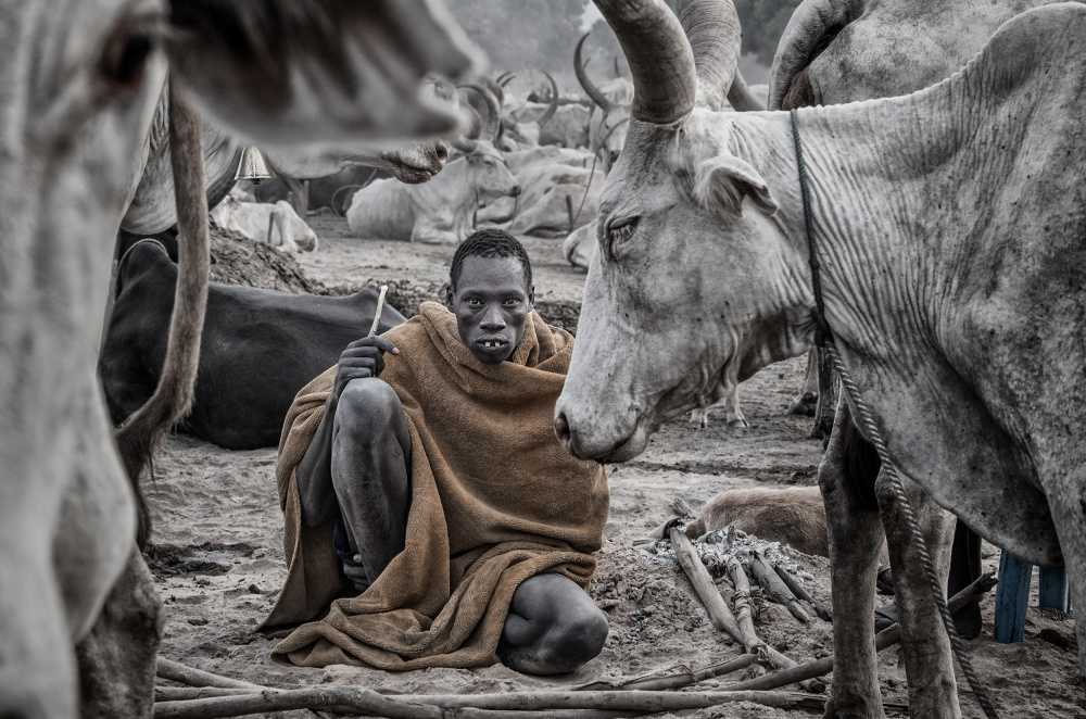 In einem Mundari-Rinderlager – Südsudan von Joxe Inazio Kuesta Garmendia
