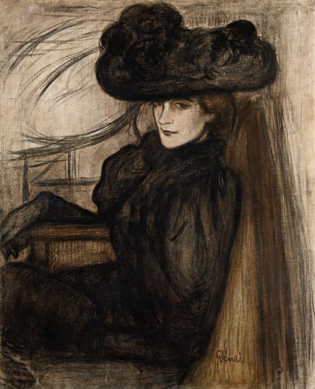 Dame mit schwarzem Schleier (MmeMazet) von József Rippl-Rónai