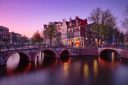 Amsterdam: Atardecer en el Canal