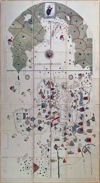 Map of the Old and New Worlds, c.1500 von Juan de la Cosa