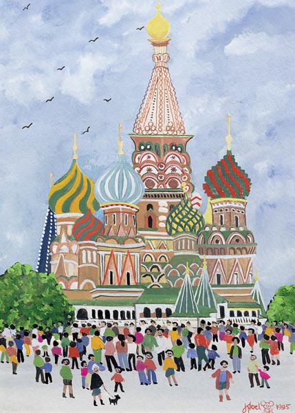 St. Basil''s Cathedral, Red Square, 1995 (w/c)  von Judy  Joel