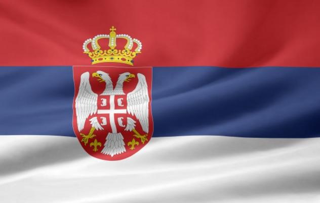 Serbische Flagge von Juergen Priewe