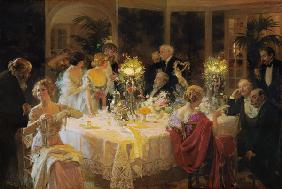 Das Ende des Dinners 1913