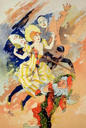 Reproduction of a poster for a pantomime, 1891 (colour litho) 18th