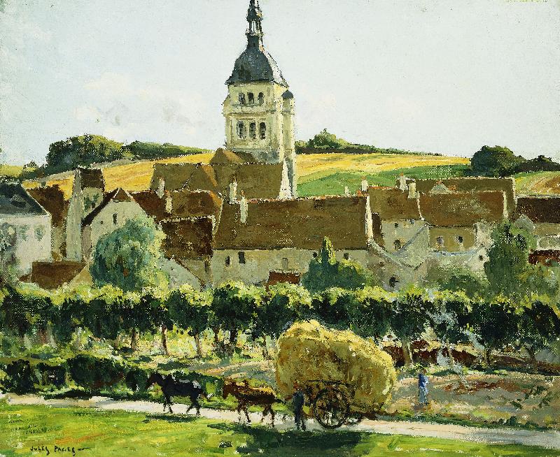 Chézy-sur-Marne nahe Château Thierry. von Jules Eugène Pages
