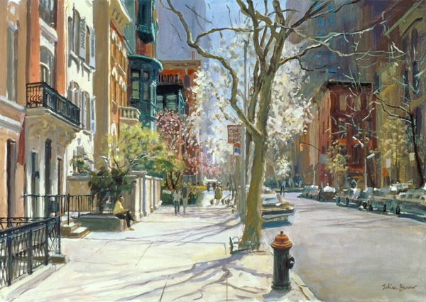 East 70th Street, New York, 1996 (oil on canvas)  von Julian  Barrow