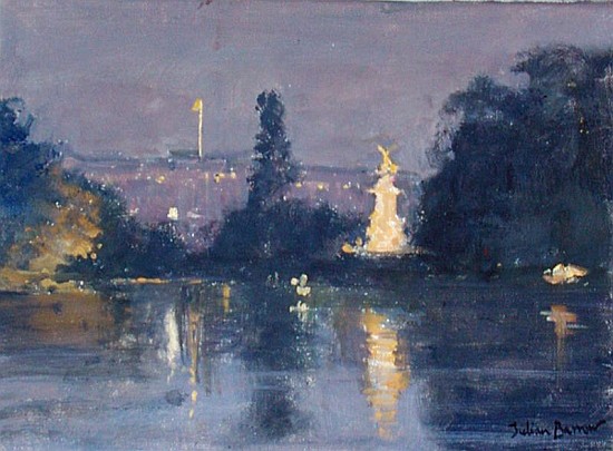 Buckingham Palace - Night (oil on canvas)  von Julian  Barrow
