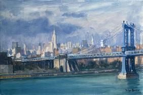 Manhattan Bridge, New York, 1996 (oil on canvas)  1996