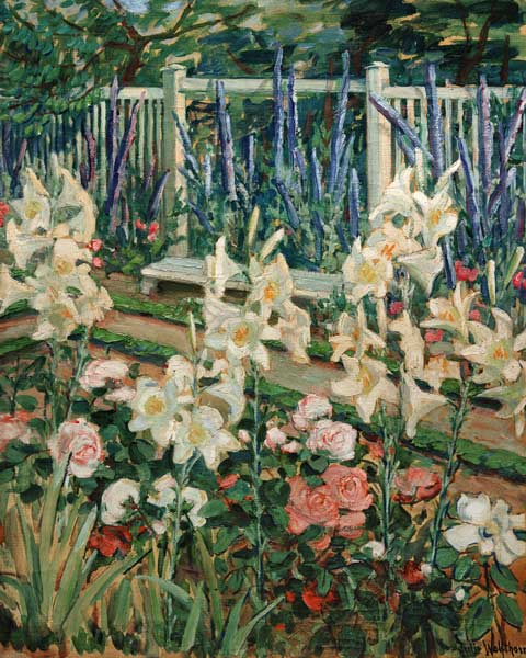 Lilien im Garten Muthesius von Julie Wolfthorn