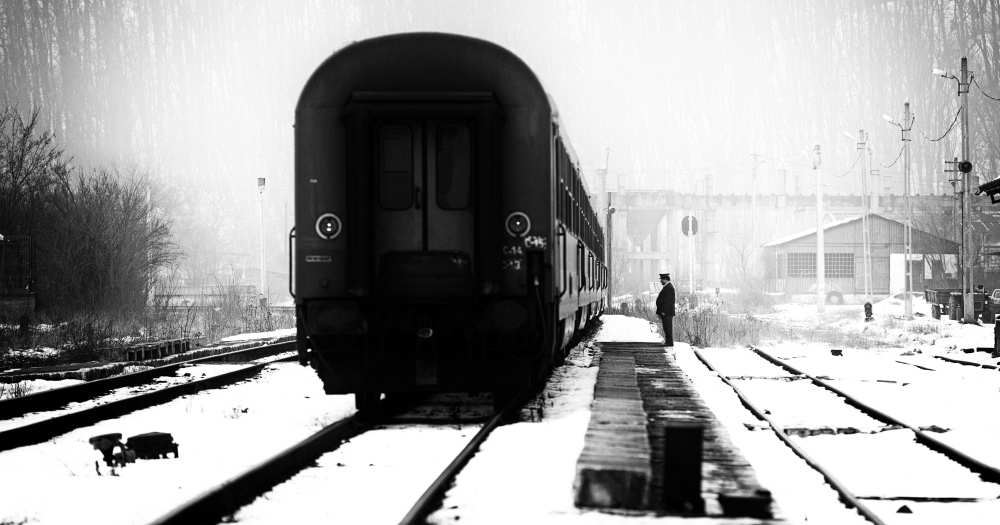 Railway station winter scene von Julien Oncete