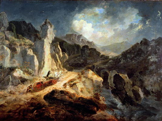 Phaeton in a Thunderstorm, 1798 (oil on canvas) von Julius Caesar Ibbetson