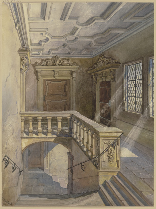 Treppe im Rathaus zu Würzburg von Julius Knoblauch