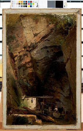 Felshöhle mit Feueresse Um 1859