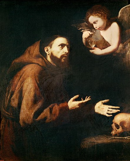 Vision of St. Francis of Assisi von Jusepe de (lo Spagnoletto) Ribera