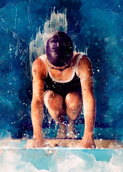 Schwimmersport Kunst 1