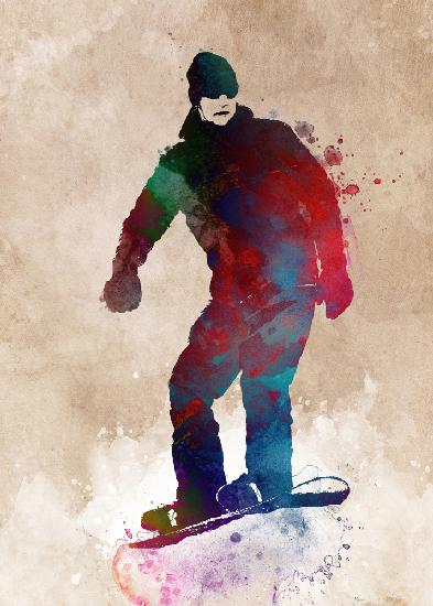 Snowboard-Sportkunst 3