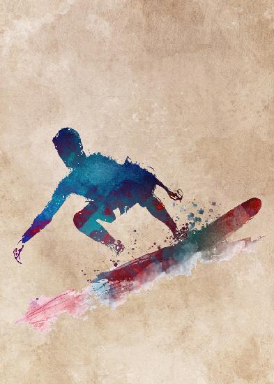 Surfer-Sportkunst